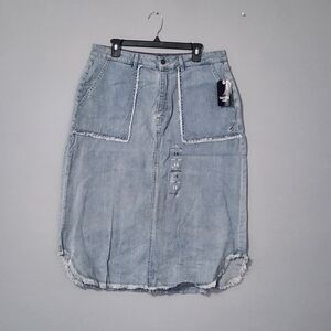 Light Blue Denim Skirt